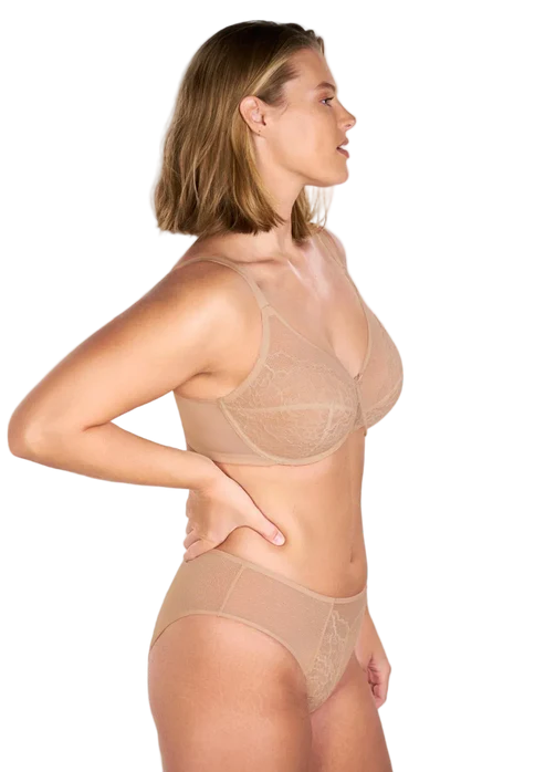 SCULPTD Bra: Full Coverage Lace Minimizer Bra
